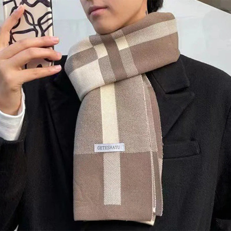 Vinthentic Men’s Checkered Shawl Wrap