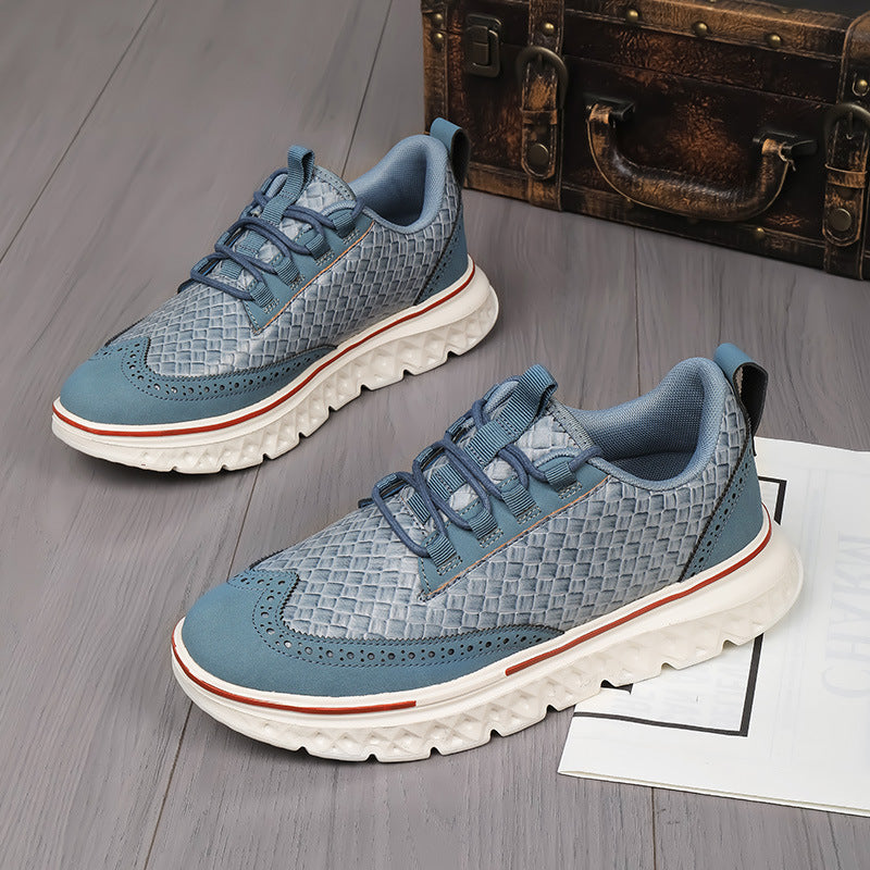Lace-up brogue sneakers displayed from the top