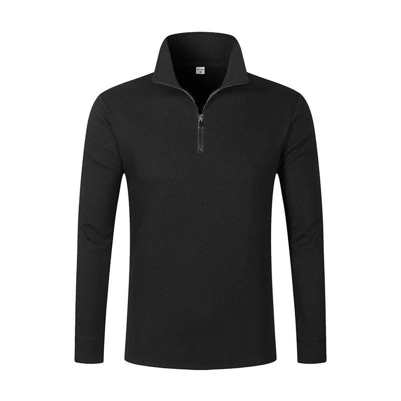 Luca Perron Men’s Long Sleeve Zip Polo Shirt