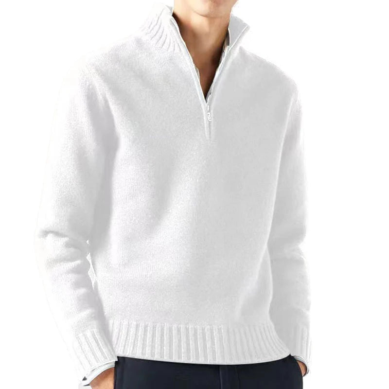 Leo Gatti Men’s Half Zip Turtleneck Knit Sweater