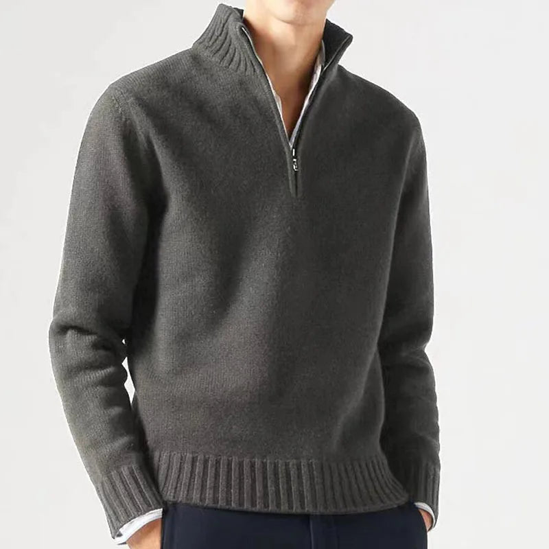 Leo Gatti Men’s Half Zip Turtleneck Knit Sweater
