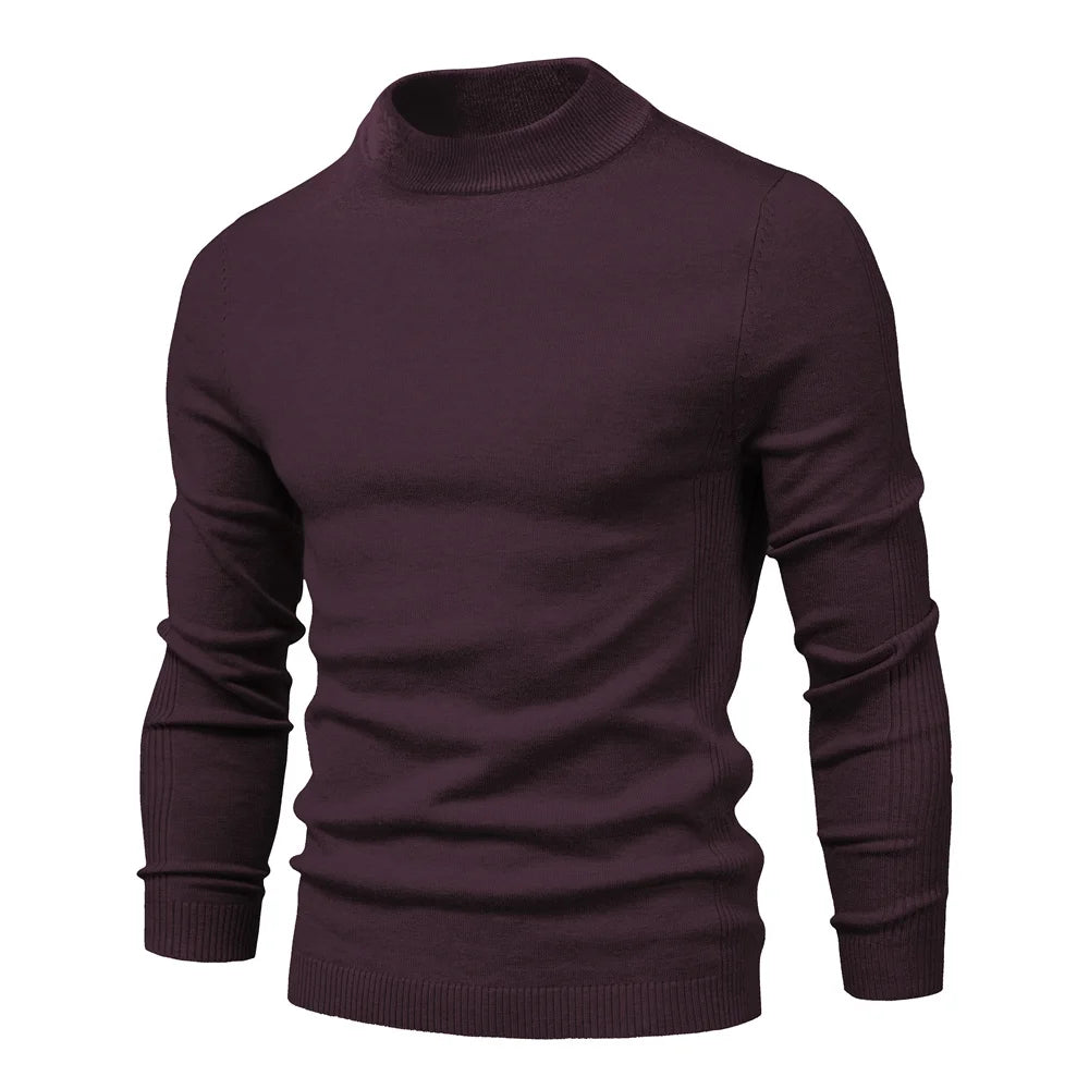 Alessio Moro Men Slim Fit Turtleneck Sweater Warm Winter Knit Pullover