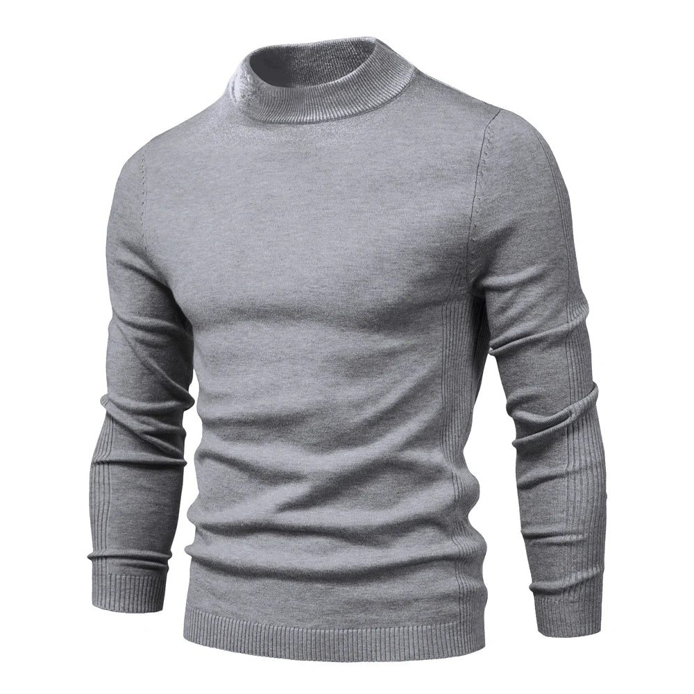 Alessio Moro Men Slim Fit Turtleneck Sweater Warm Winter Knit Pullover