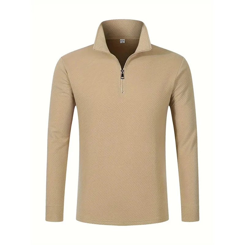 Luca Perron Men’s Long Sleeve Zip Polo Shirt
