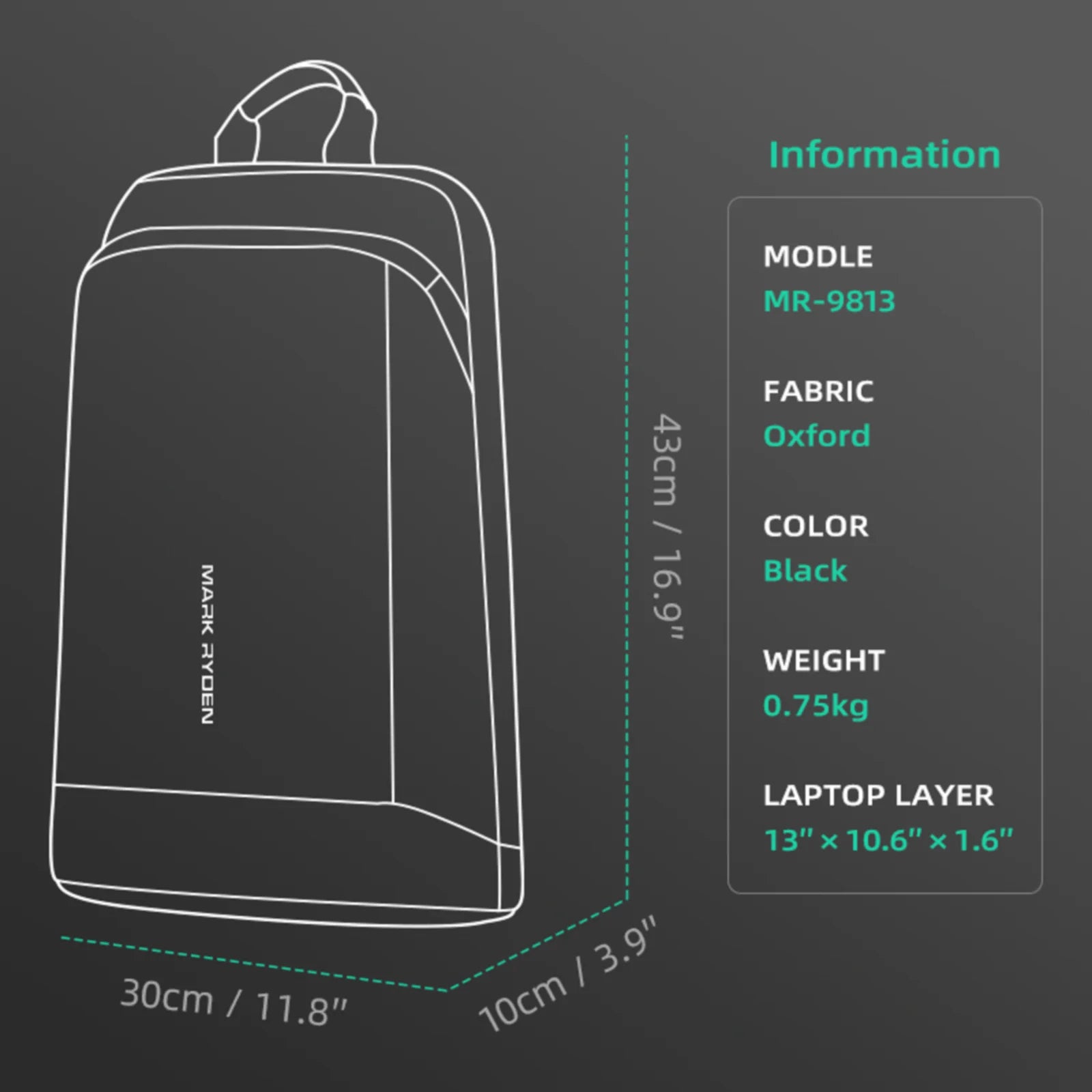 Men Laptop Backpack Slim