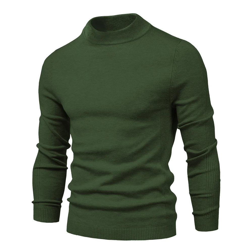 Alessio Moro Men Slim Fit Turtleneck Sweater Warm Winter Knit Pullover