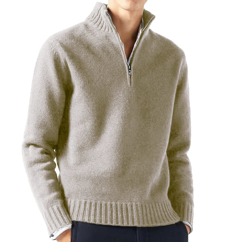 Leo Gatti Men’s Half Zip Turtleneck Knit Sweater
