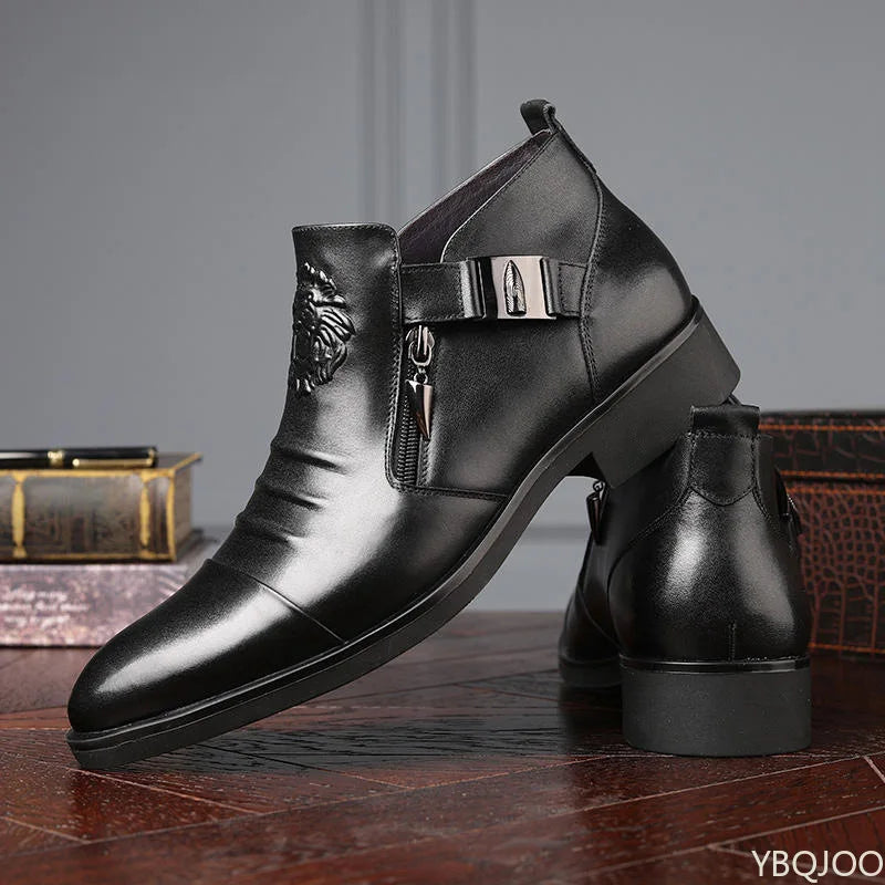 Ciro Men’s Black Leather Ankle Boots