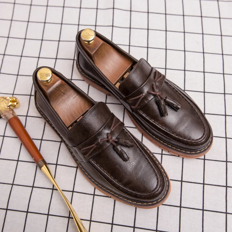 Dorian Cassavetti Men’s Casual Tassel Loafers