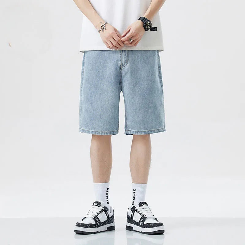 Luca Ferri Men’s Loose Fit Denim Shorts
