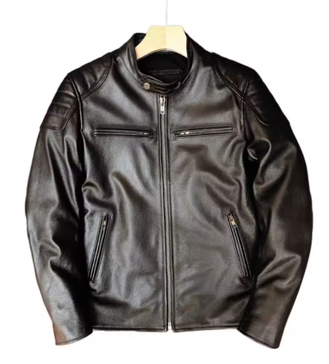 Classic Top Layer Cowhide Leather Jacket