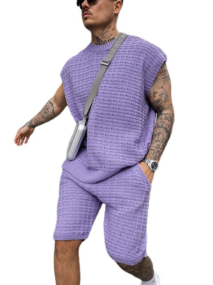 Vinthentic Giogeri Men's Knitted Summer Set
