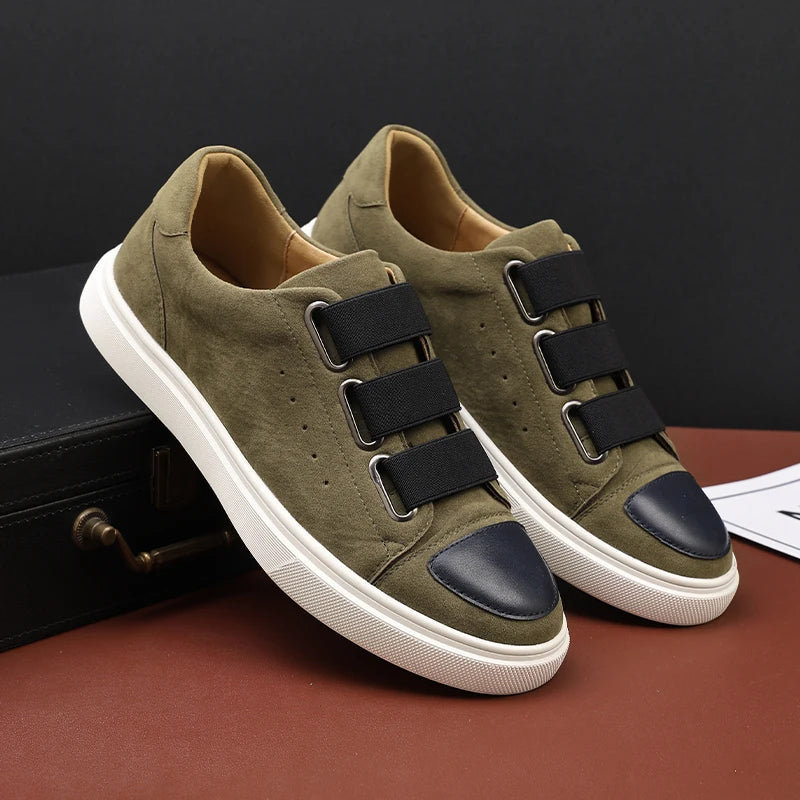 Sergio Amato Slip-on Suede Sneakers