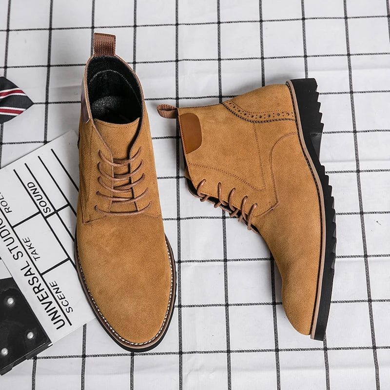 Flavio Botticelli High-Top Leather Oxford Boots