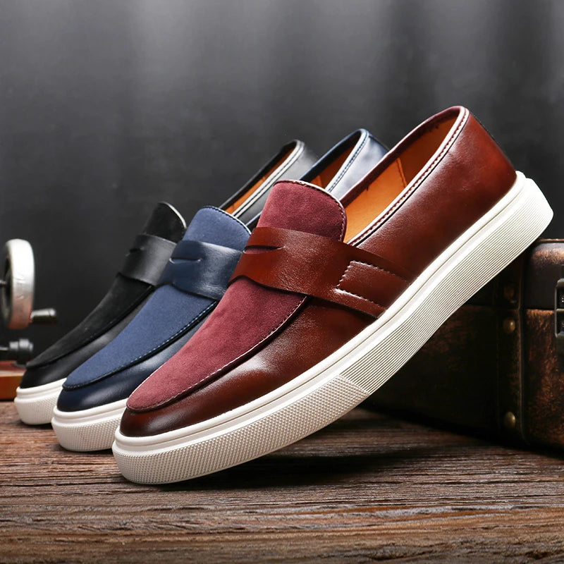 Paolo Neri Slip-on Leather Loafers