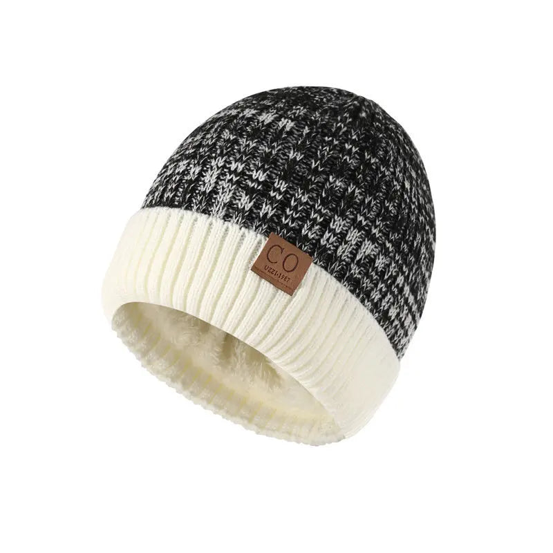 Vinthentic Unisex Two-Tone Knitted Winter Beanie