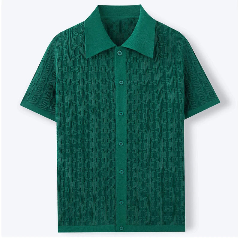 Max Bell Knitted Short Sleeve Polo Shirt
