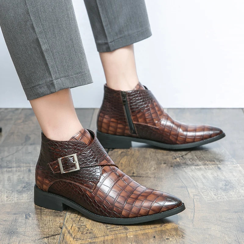Marius Baudin Leather Buckle Boots