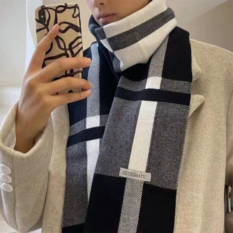 Vinthentic Men’s Checkered Shawl Wrap