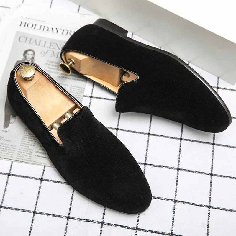 Florent Valducci Men’s Suede Slip-On Loafers