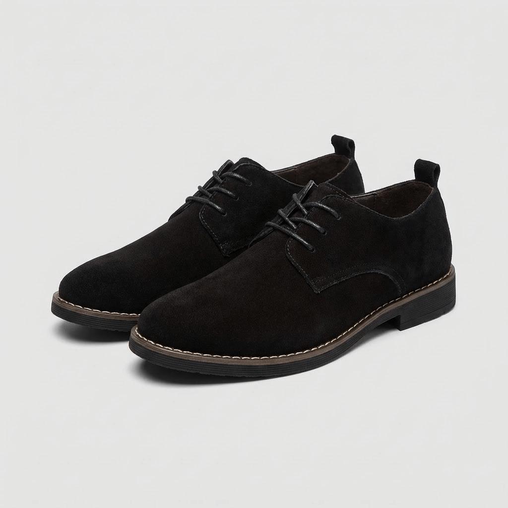 Men's leather Oxford dress shoes displayed together for formal business and occasion wear