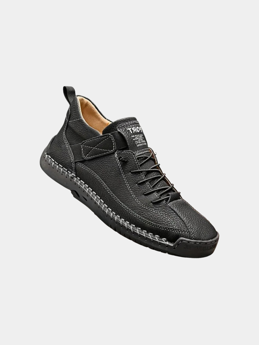 Men's urban lace-up sneakers shown in a three-quarter view