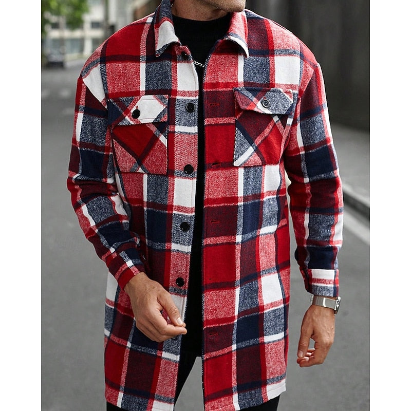 Men's plaid shirt jacket for everyday layering