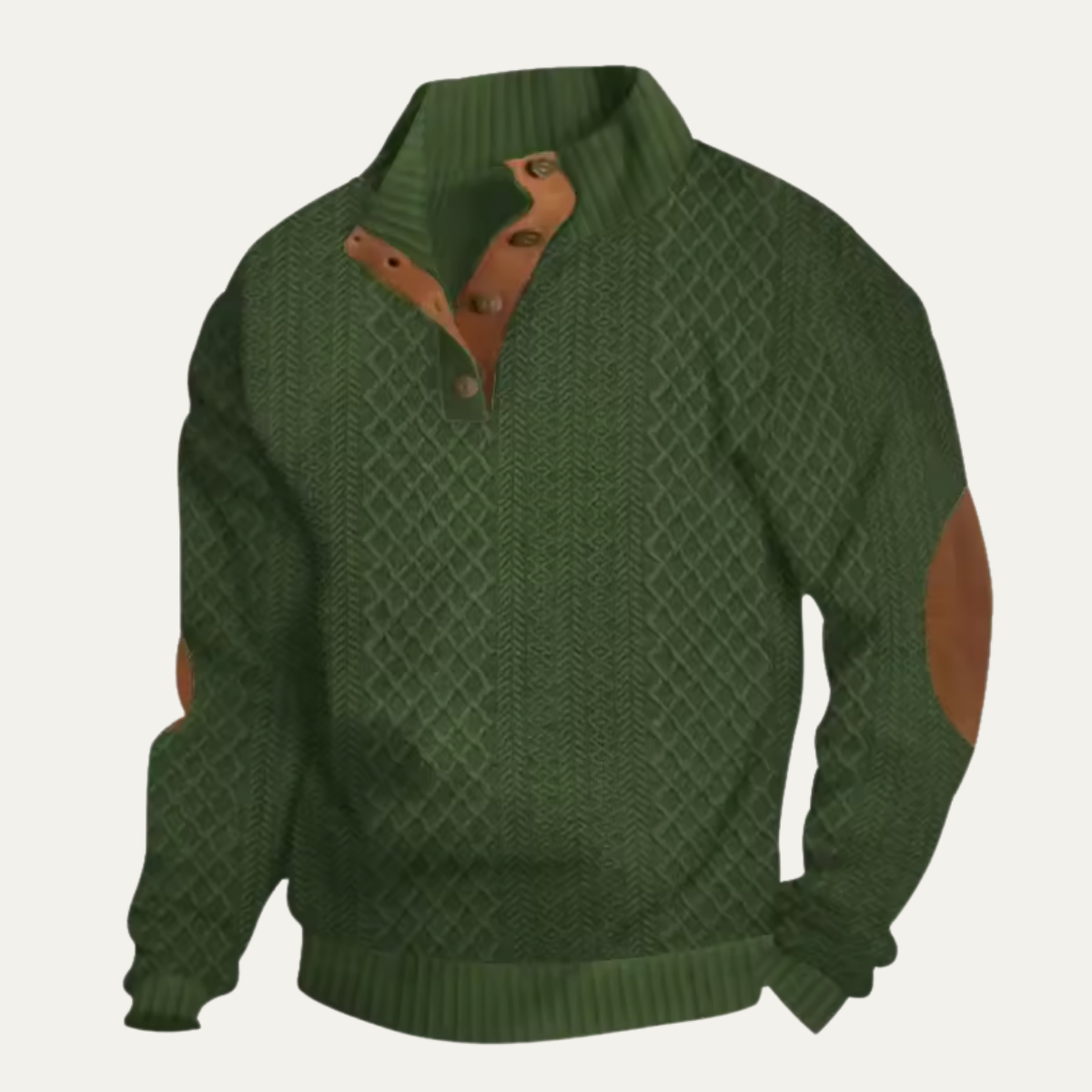 Front view of a versatile button-front knit cardigan