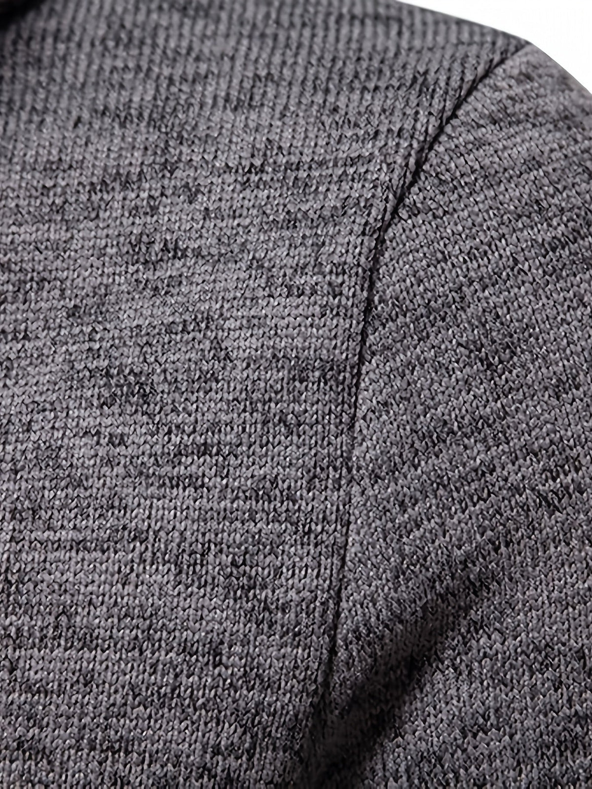 Back view of a relaxed-fit men's knit sweater