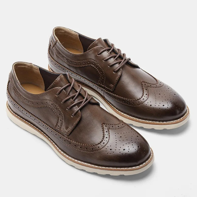 Men's Classic Leather Dress Shoes Brown