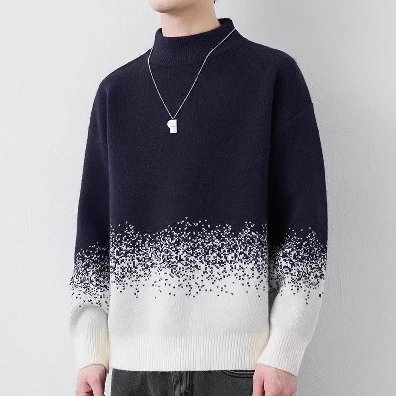 Men's Gradient Knit Pullover Sweater