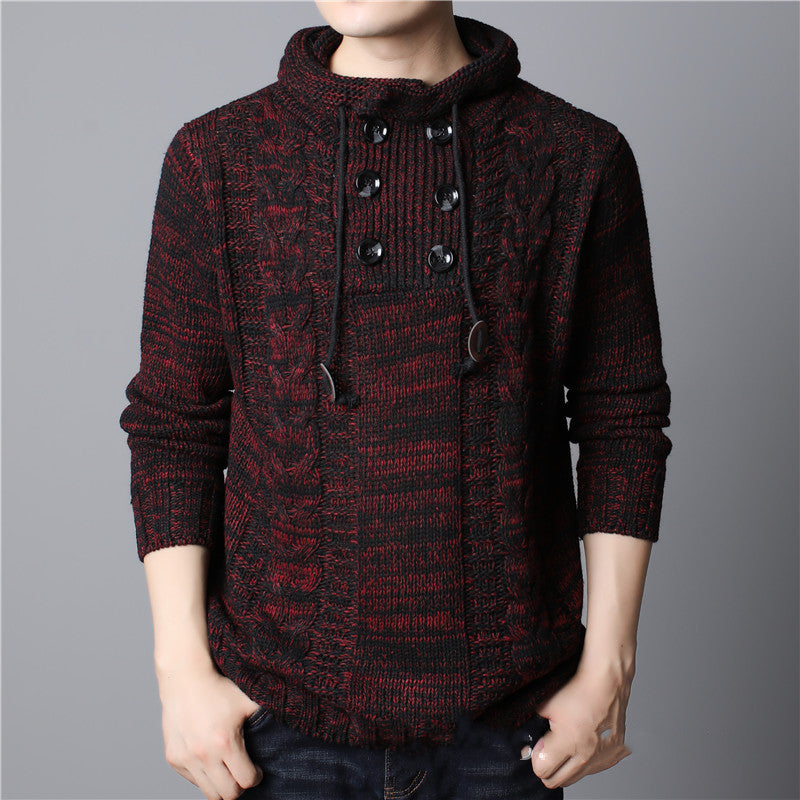 Men's Thick Knit Hooded Sweater