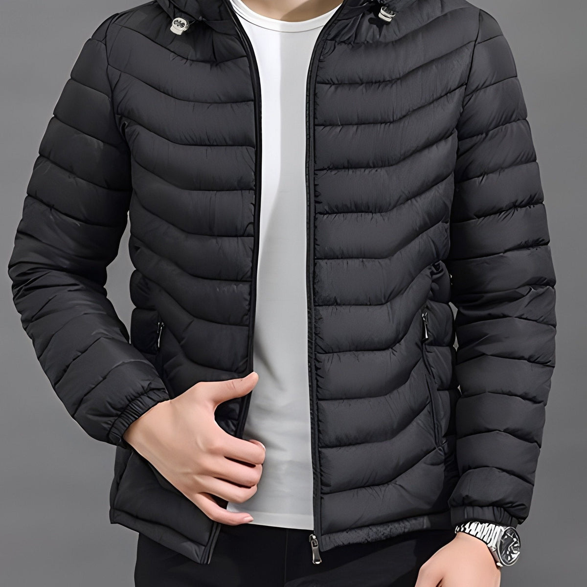 Lightweight Quilted Hooded Jacket