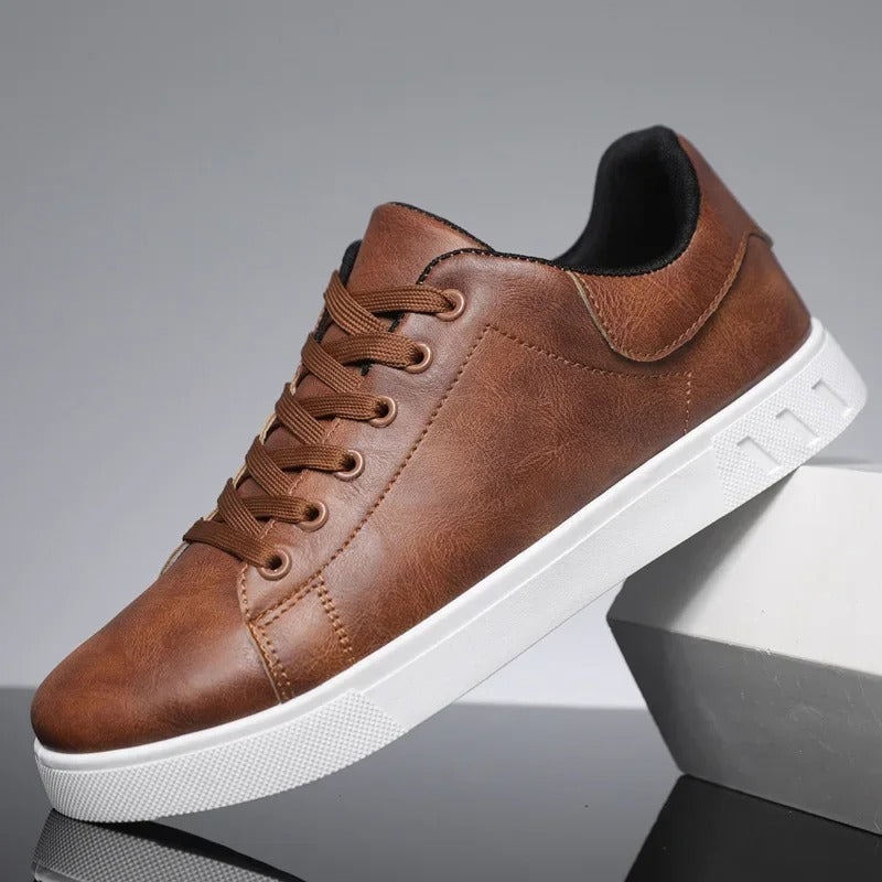 Men's Classic Leather-Look Sneaker Black