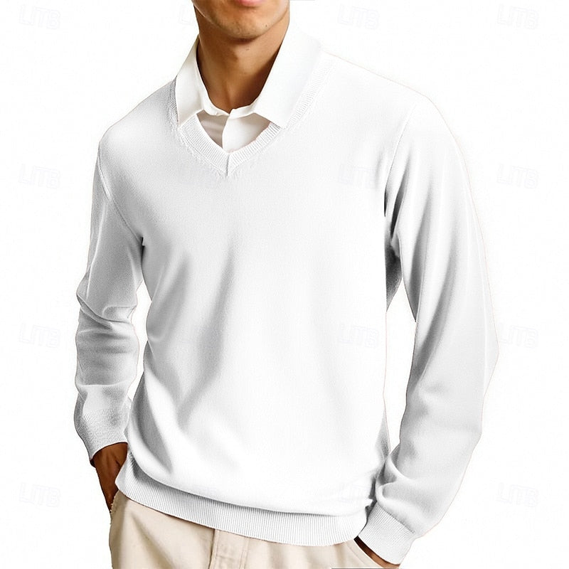Men's Classic V-Neck Knit Sweater