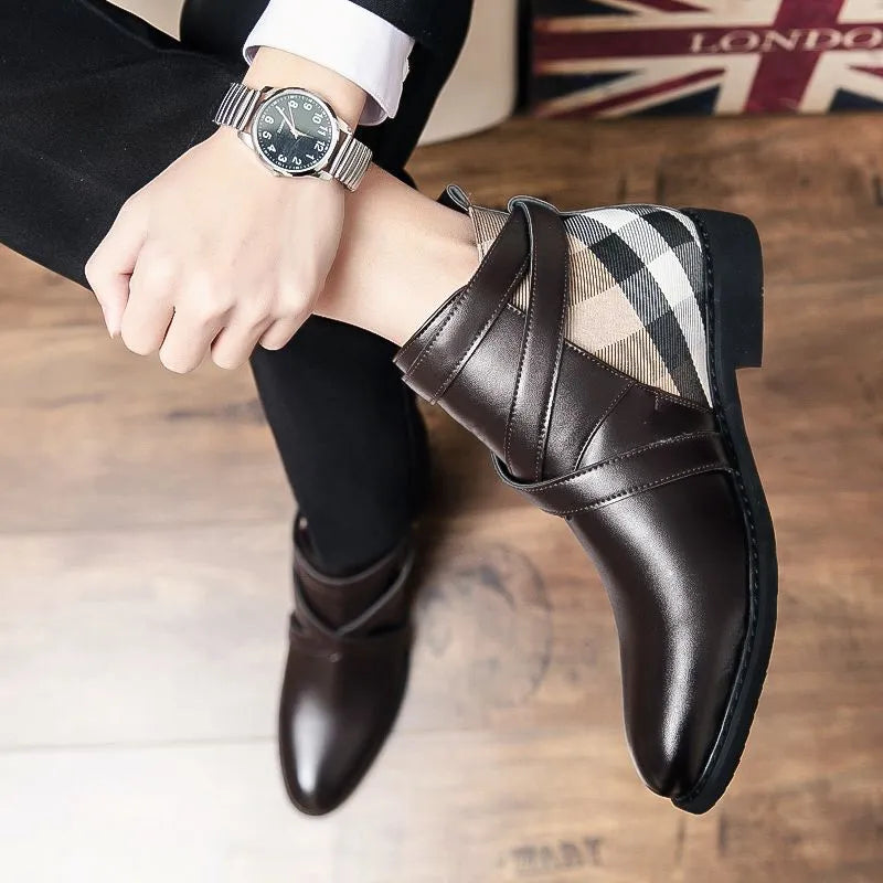 Aldo Ferrara Buckled Ankle Leather Boots
