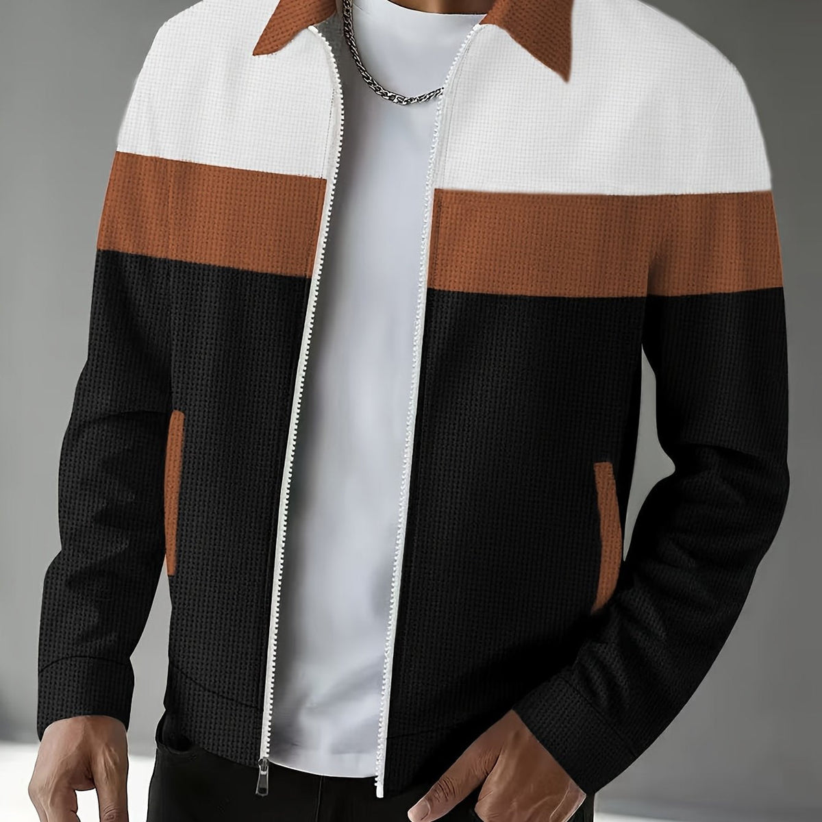 Men's Colorblock Zip Jacket