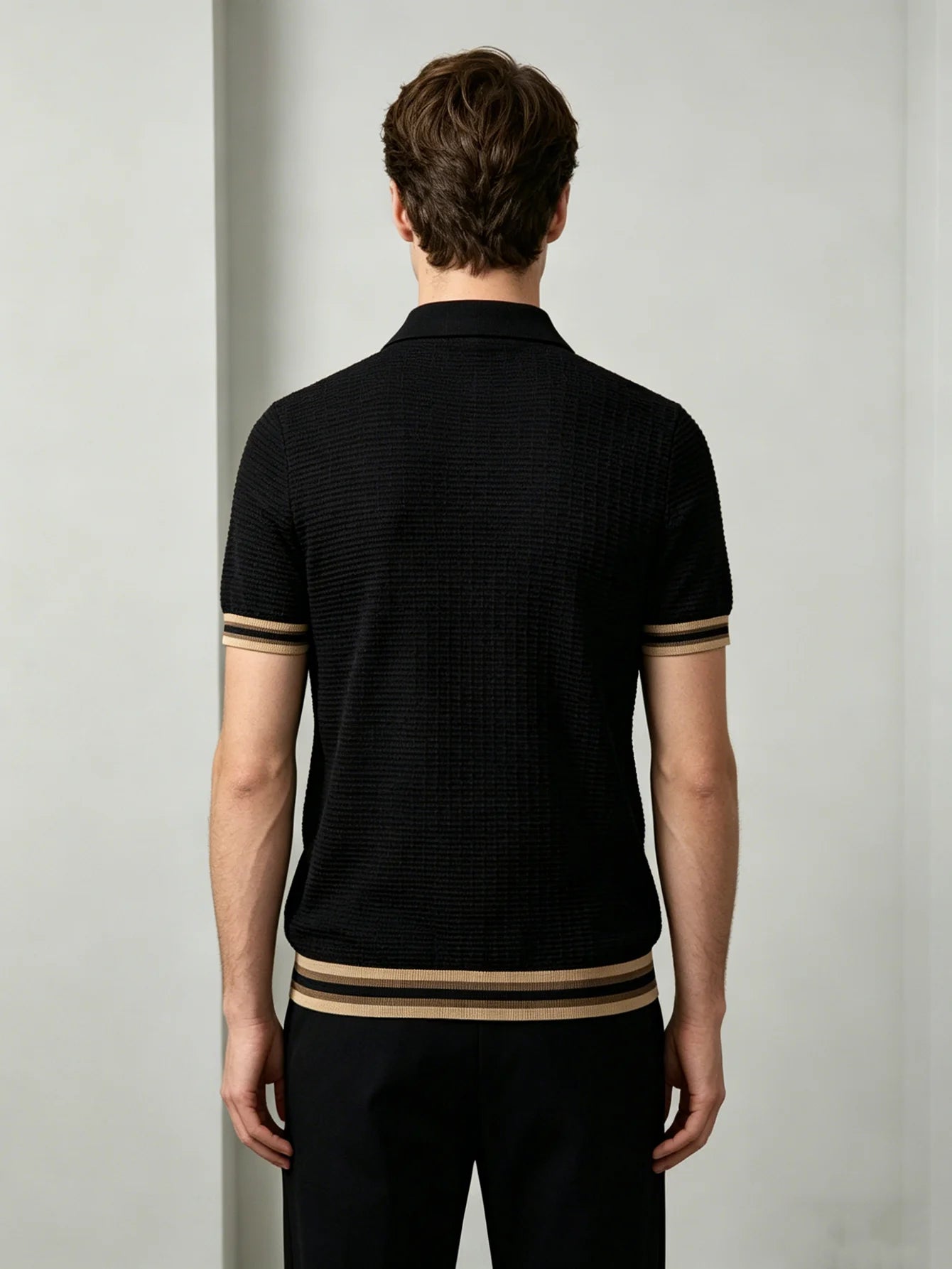 Men's Lightweight Breathable Polo Shirt Black