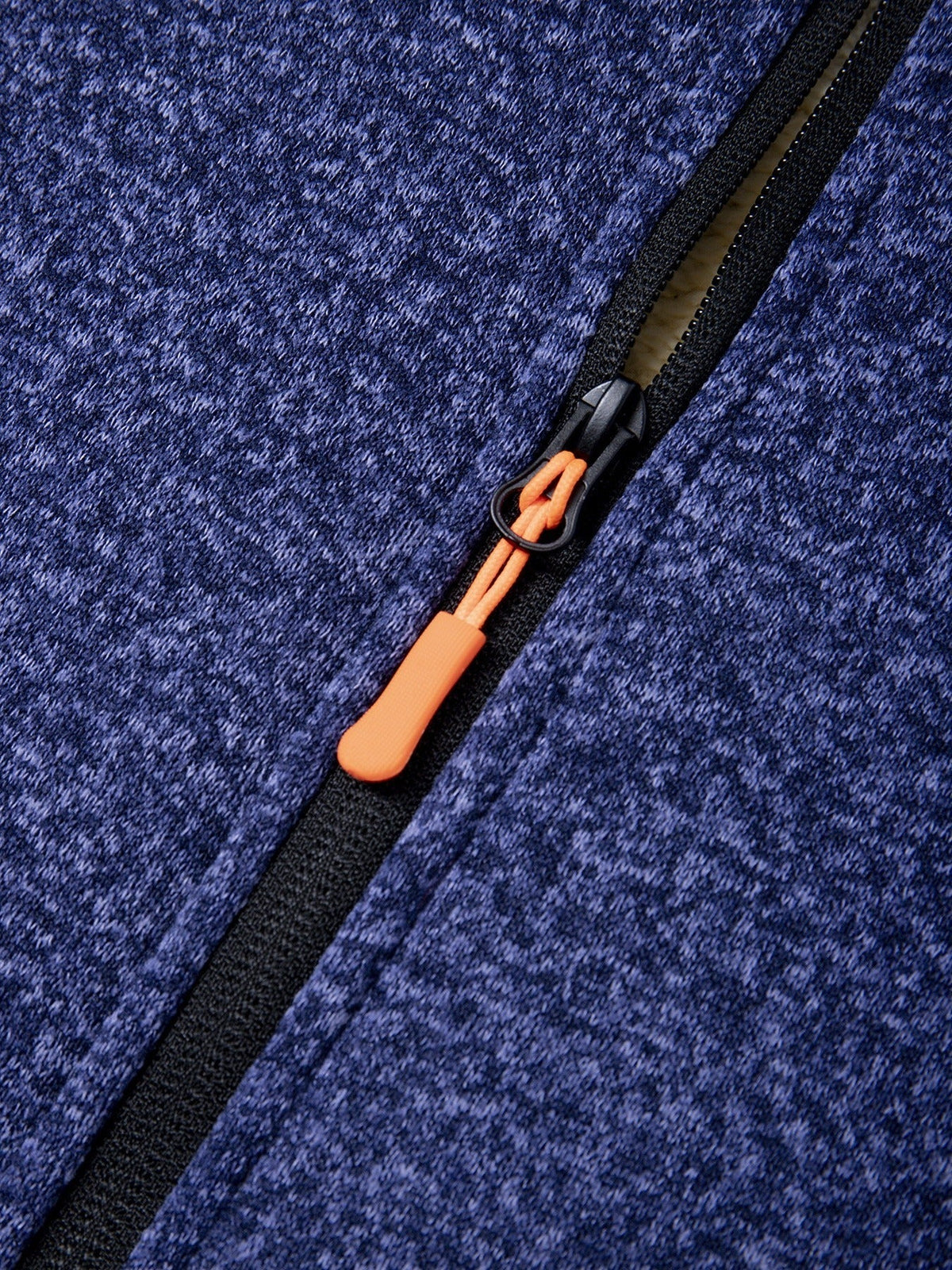 Close-up of the hood on a warm long coat