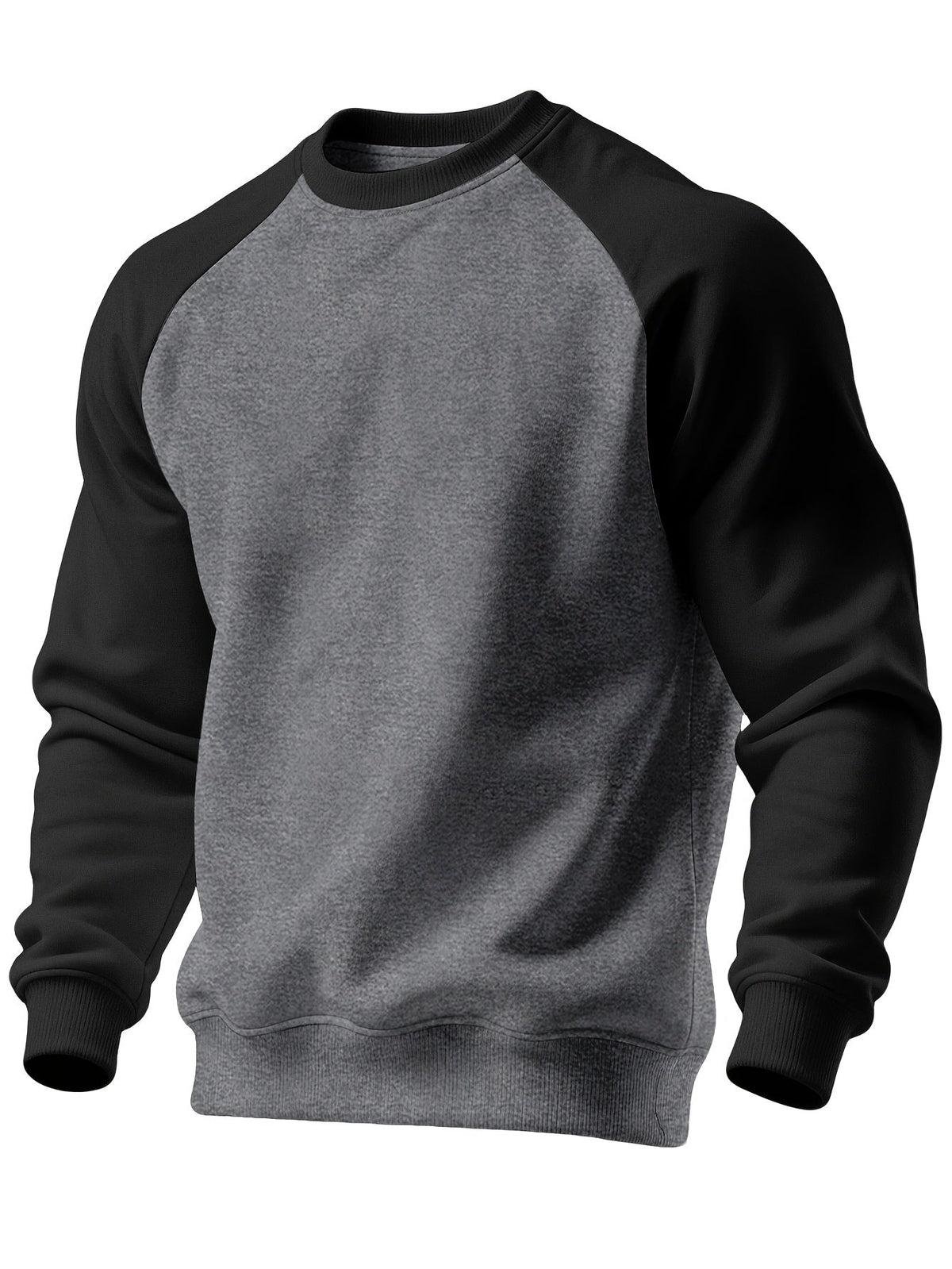 Men's raglan sleeve sweatshirt displayed in a casual everyday style