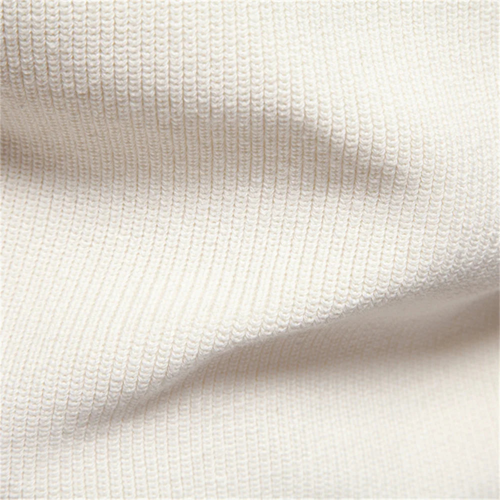 Men's Cotton Mock Neck Pullover Sweater Quarter Zip