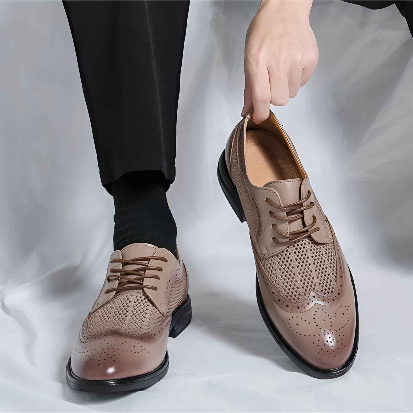 Men's Leather Formal Oxford Shoes Classic Design