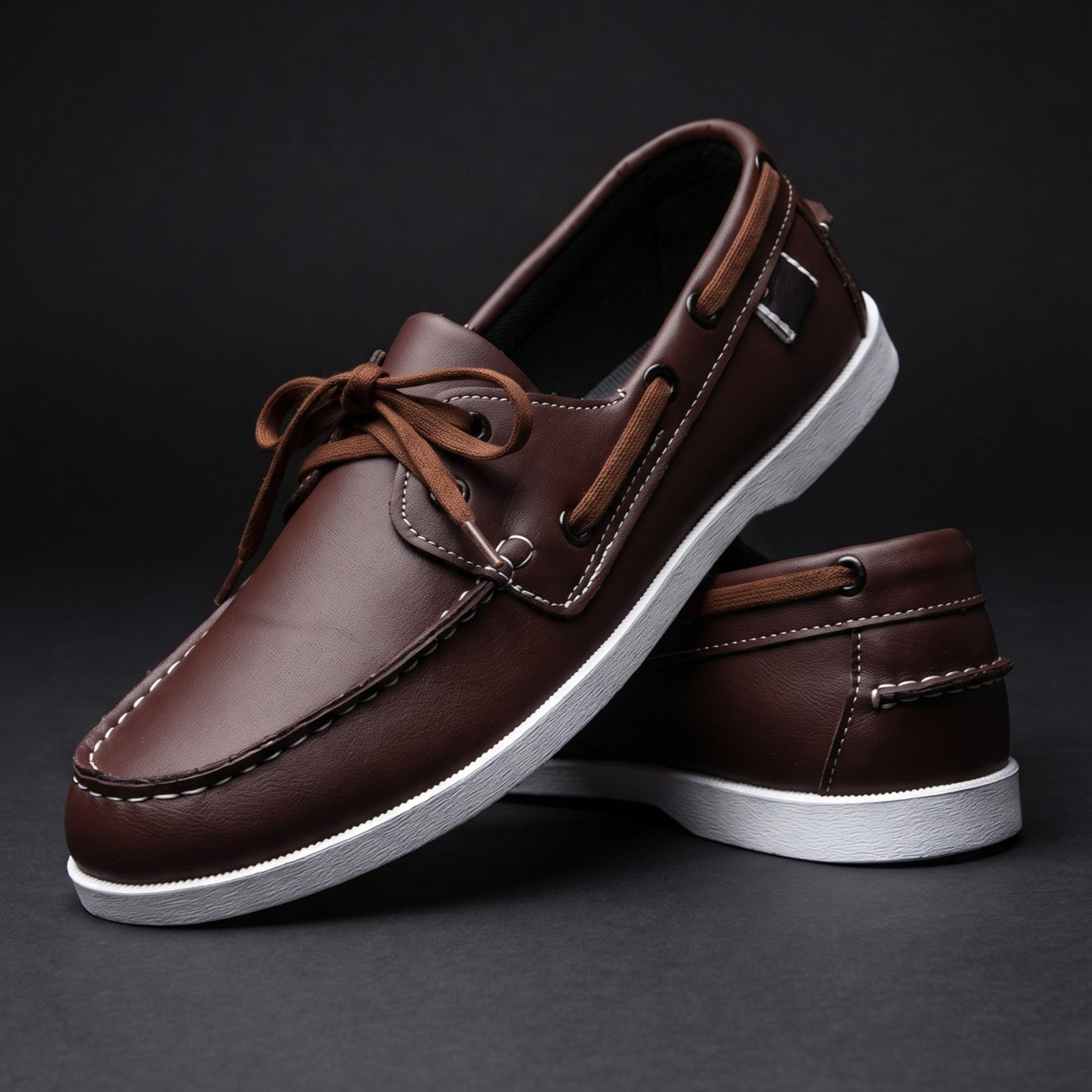 Side view of men's loafers highlighting the classic slip-on shape