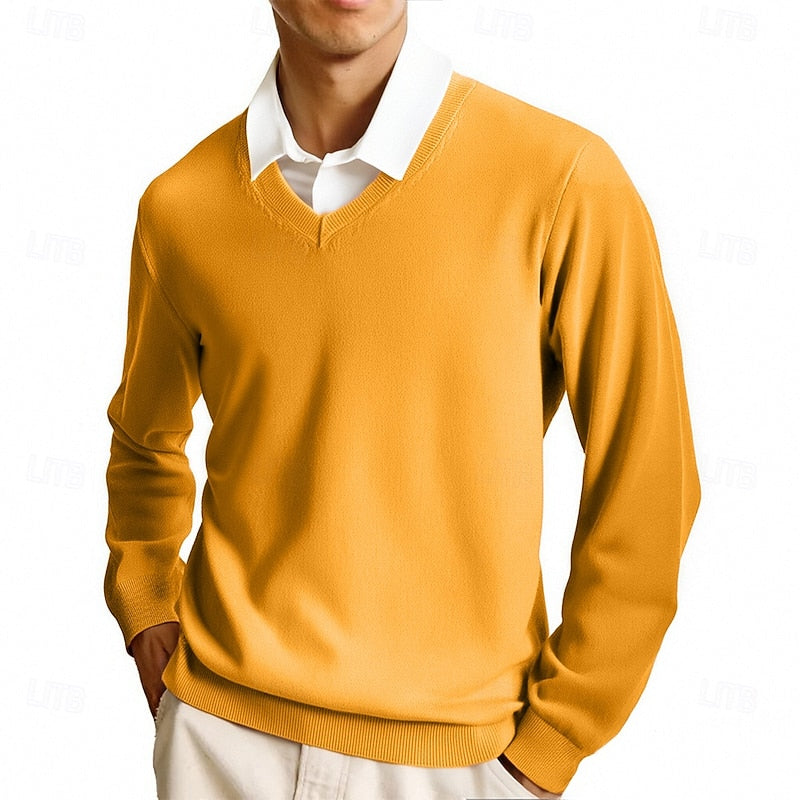 Men's Classic V-Neck Knit Sweater