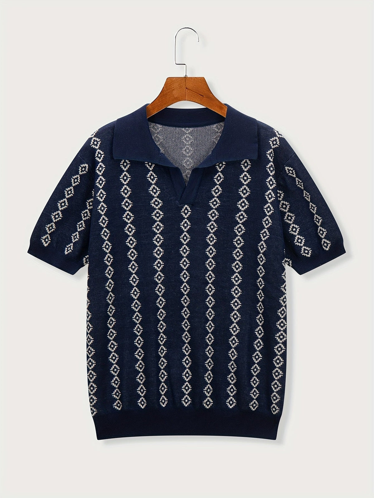 Back view of the men's longline knit sweater