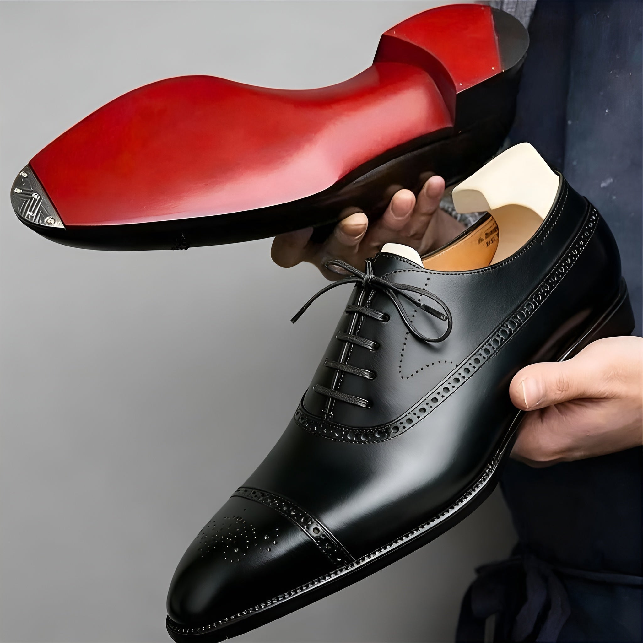 Close-up view of the streamlined loafer upper and slip-on design