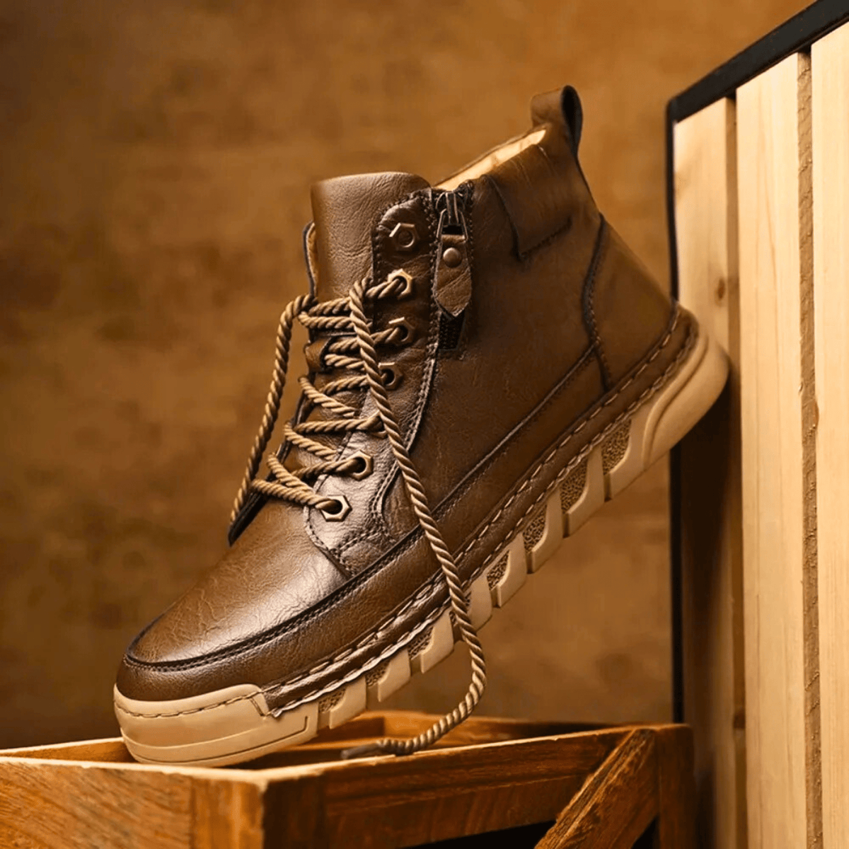 Men's Leather Boots Regular Fit