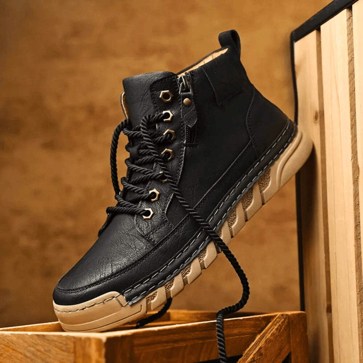 Men's Leather Boots Regular Fit