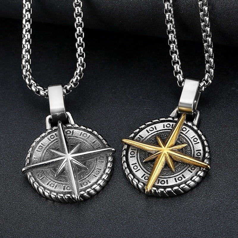 Ragnar Compass Pendant Neckless