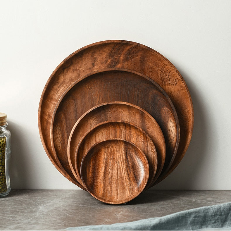Vinthentic SakuraWood Japanese 5pcs Plate Set